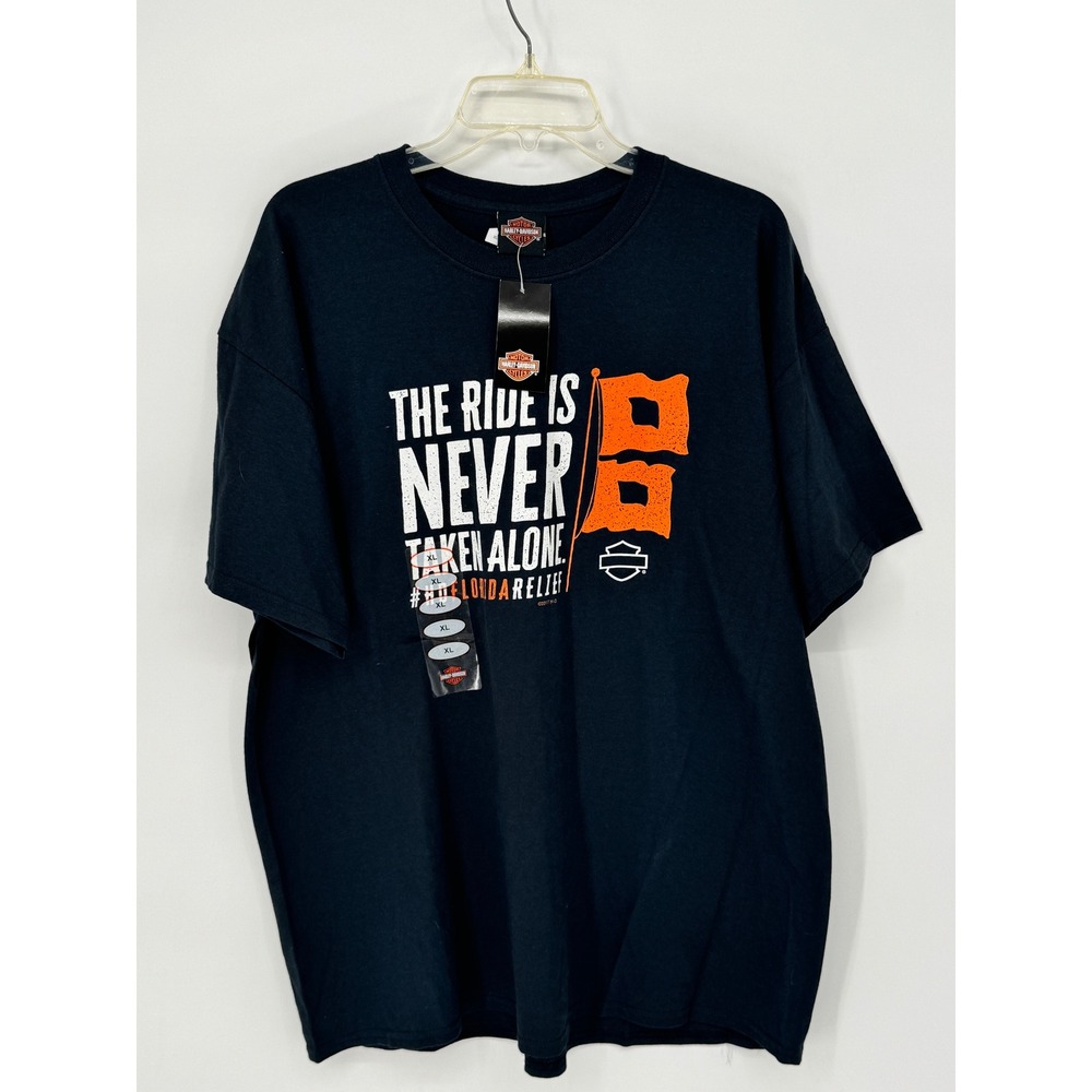Harley-Davidson T-Shirt Mens Size XL Black New Florida Relief Graphic Biker Tee‎